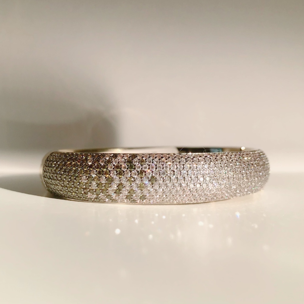 Henri Bendel rhinestone encrusted ombre bangle.